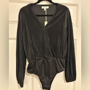 Black long sleeve bodysuit, Size Small.